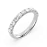 Diamond half-eternity anniversary band in white gold
