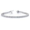 Four-prong diamond tennis bracelet in platinum