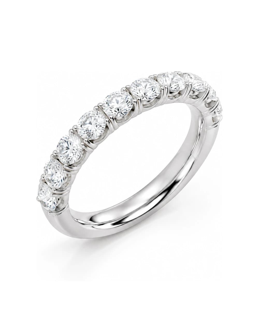 The Half-Eternity Band, 18k White Gold