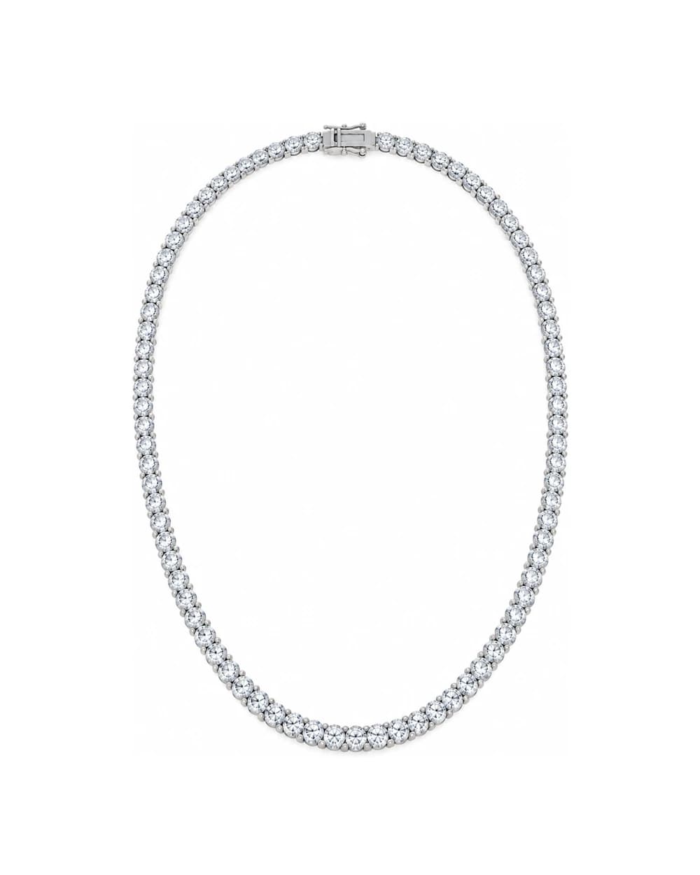 The Tennis Necklace, 18k White Gold